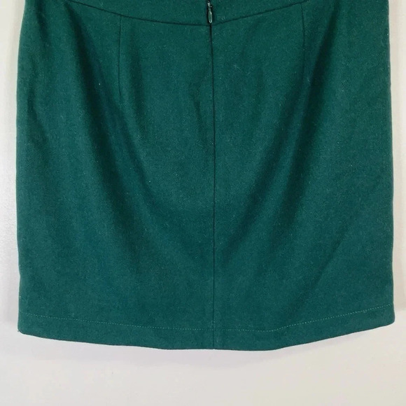 J.crew Shirttail Teal Wool  Blend Mini Skirt - Picture 10 of 11
